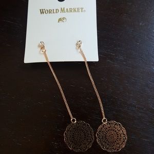 Beautiful gold mandala earrings
